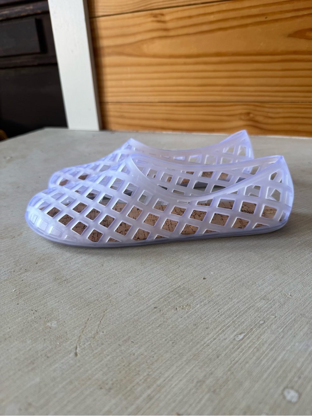 Women’s Translucent White Jelly Shoes – Slip-On